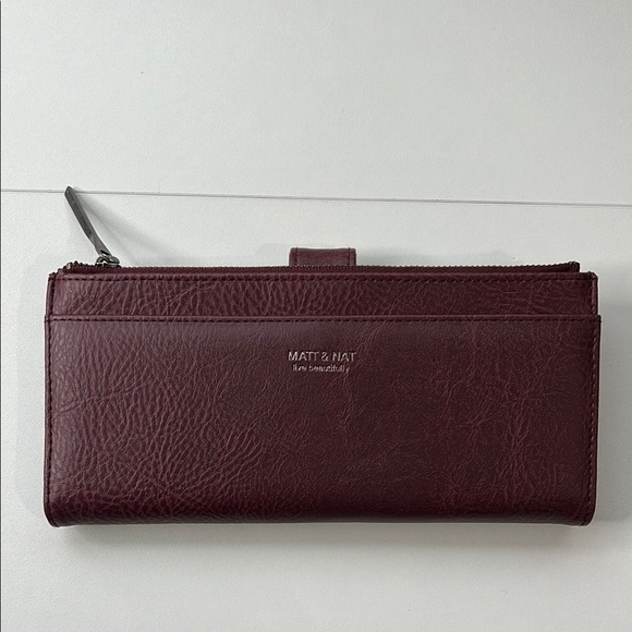 Matt & Nat Burgundy Wallet - Picture 1 of 6
